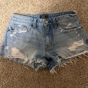 Abercrombie & Fitch Women's Blue Denim Shorts